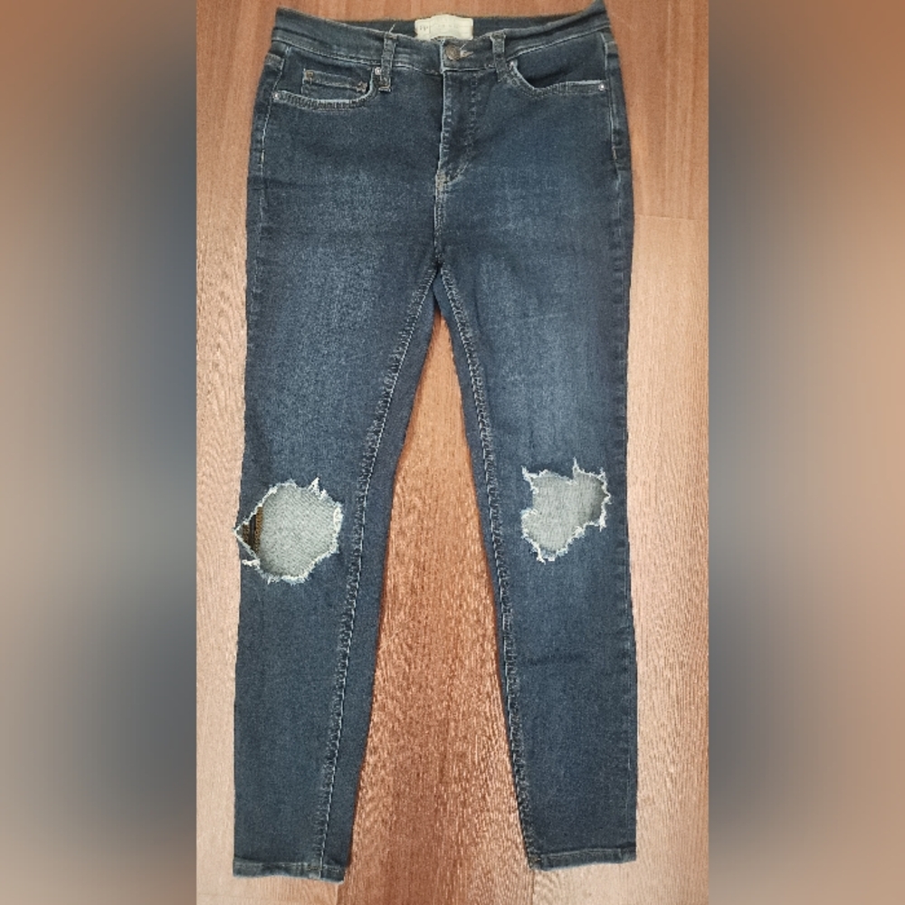 Free People Distressed Skinny Jeans Medium Wash Size 27